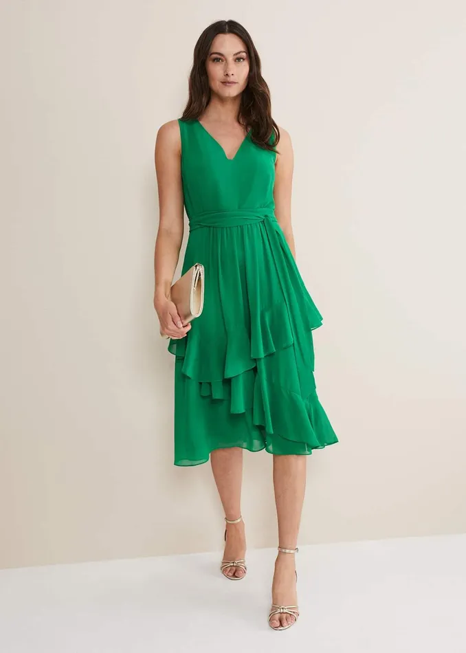 Women Phase Eight Occasion Dresses Breesha Green Midaxi Dress Grass Green