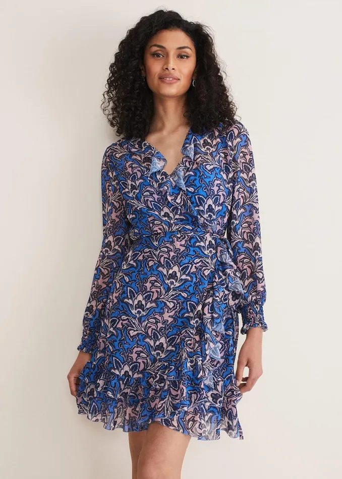 Women Phase Eight Occasion Dresses Camile Paisley Print Dress Cobaltmulti