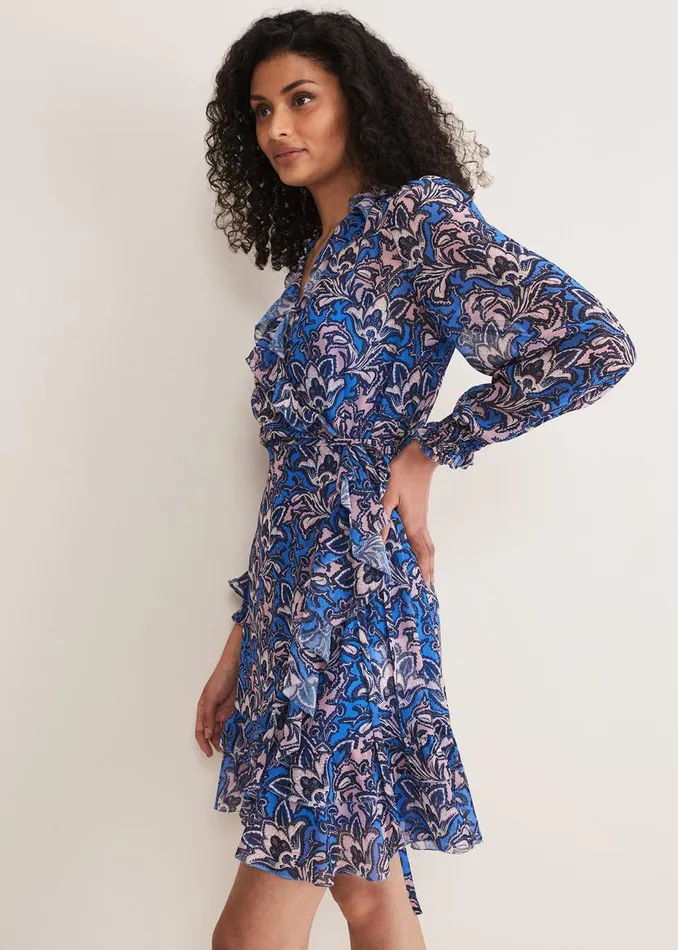 Women Phase Eight Occasion Dresses Camile Paisley Print Dress Cobaltmulti