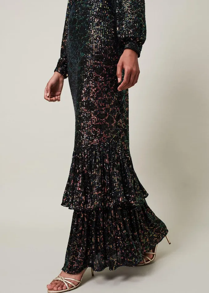 Women Phase Eight Occasion Dresses Celeste Sequin Maxi Dress Multicoloured