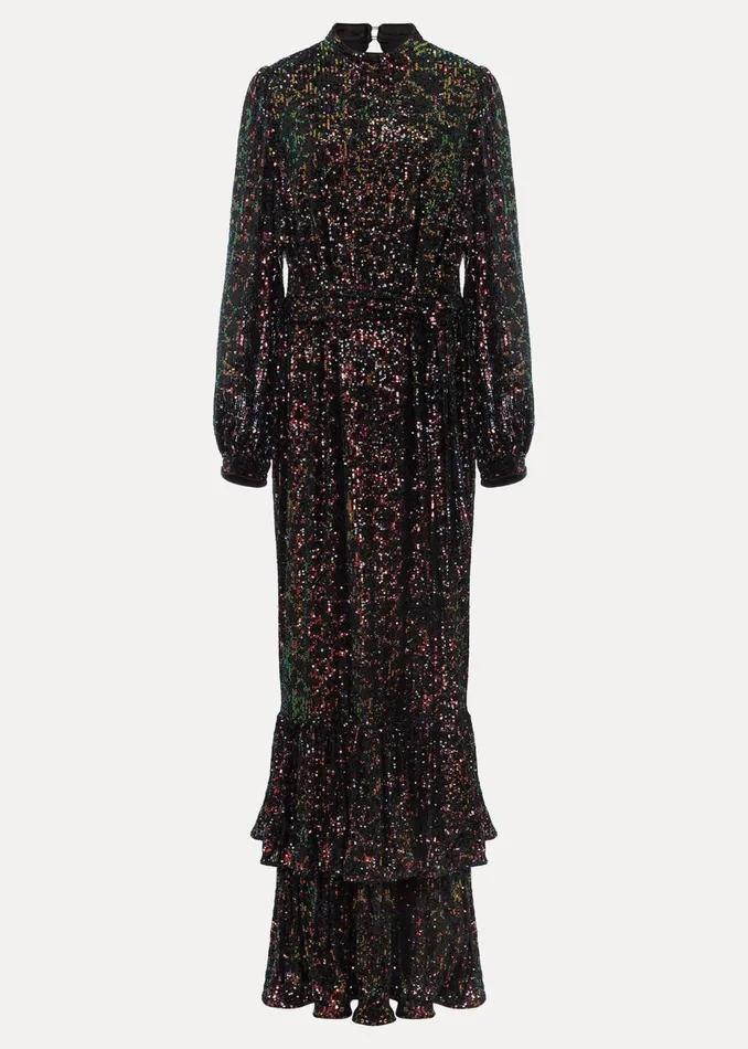 Women Phase Eight Occasion Dresses Celeste Sequin Maxi Dress Multicoloured