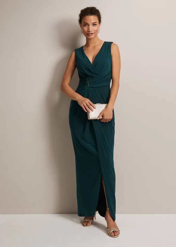 Women Phase Eight Occasion Dresses Christabel Dark Green Maxi Dress Dark Green