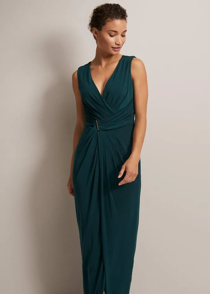 Women Phase Eight Occasion Dresses Christabel Dark Green Maxi Dress Dark Green