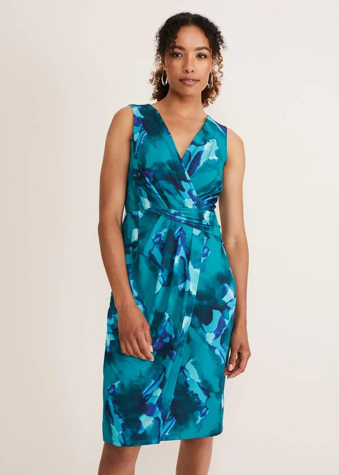 Women Phase Eight Occasion Dresses Corrin Print Jackie Dress Malachitemulti