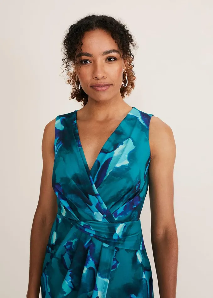 Women Phase Eight Occasion Dresses Corrin Print Jackie Dress Malachitemulti