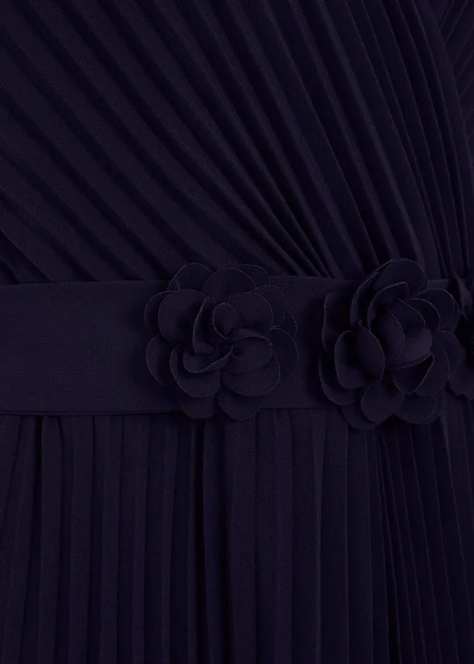 Women Phase Eight Occasion Dresses Cressida Pleat Midi Dress Navy