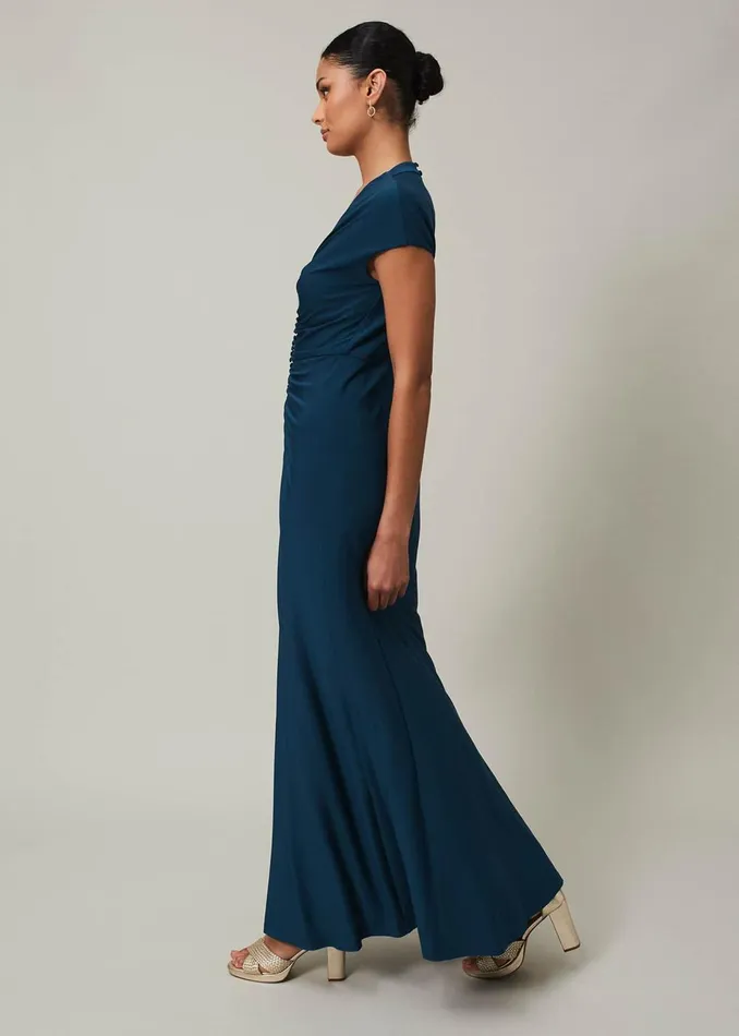 Women Phase Eight Occasion Dresses Daisy Ruched Maxi Dress Teal