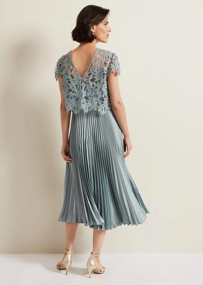 Women Phase Eight Occasion Dresses Dana Lace Double Layer Dress Light Green