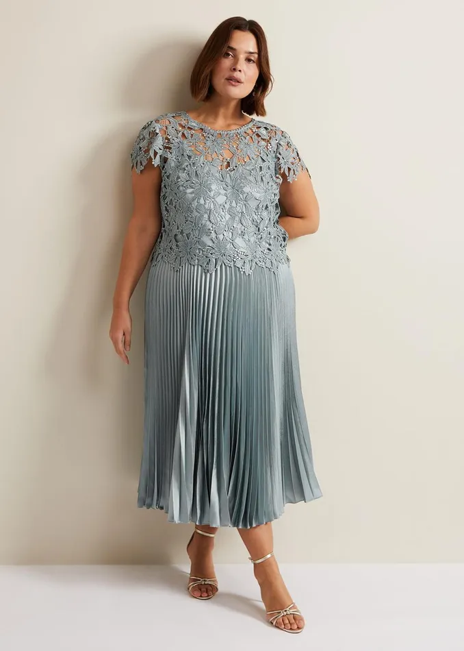 Women Phase Eight Occasion Dresses Dana Lace Double Layer Dress Light Green
