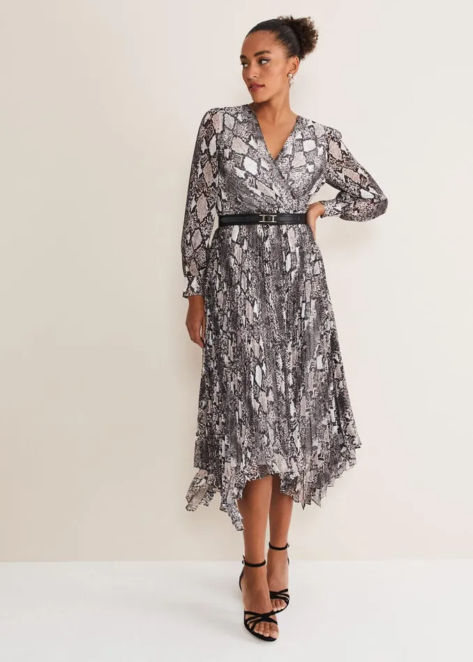 Women Phase Eight Occasion Dresses Dani Animal Print Dress Blackmulti