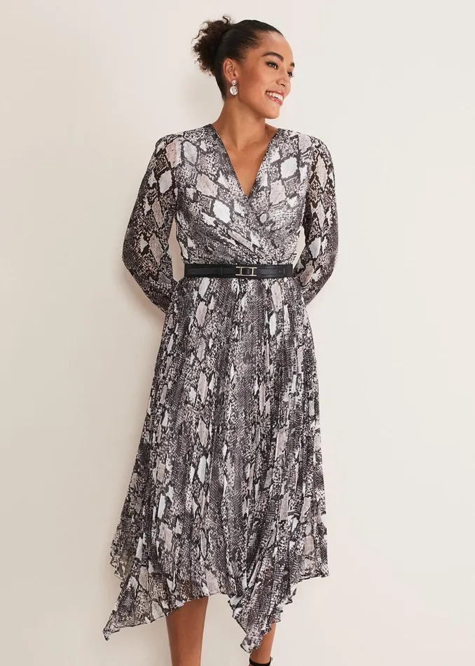 Women Phase Eight Occasion Dresses Dani Animal Print Dress Blackmulti