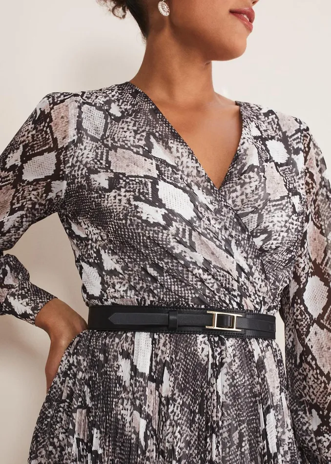 Women Phase Eight Occasion Dresses Dani Animal Print Dress Blackmulti