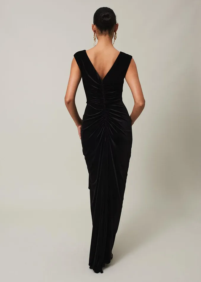 Women Phase Eight Occasion Dresses Donna Velvet Maxi Dress Black