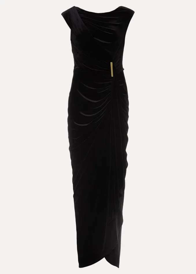 Women Phase Eight Occasion Dresses Donna Velvet Maxi Dress Black