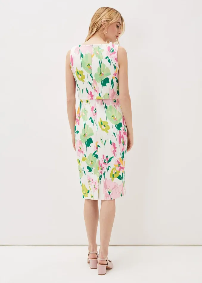 Women Phase Eight Occasion Dresses Effie Floral Scuba Dress Ivory