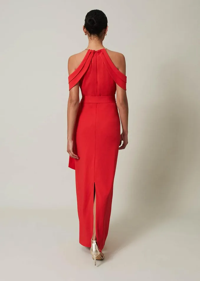 Women Phase Eight Occasion Dresses Elaine Chain Detail Maxi Dress Red