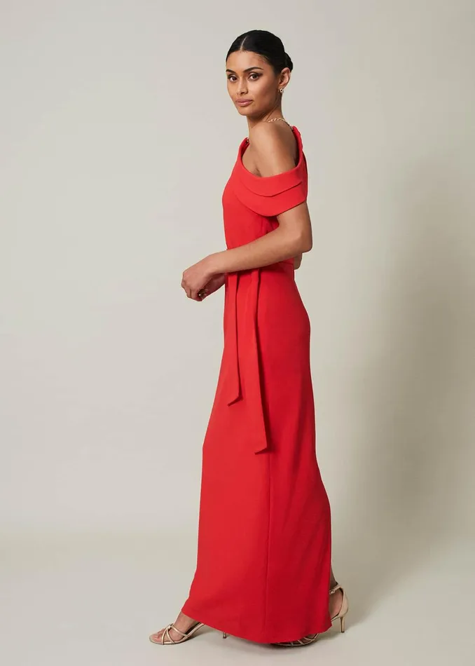 Women Phase Eight Occasion Dresses Elaine Chain Detail Maxi Dress Red