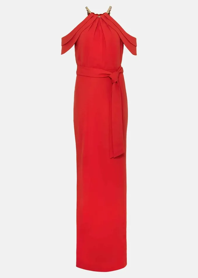Women Phase Eight Occasion Dresses Elaine Chain Detail Maxi Dress Red