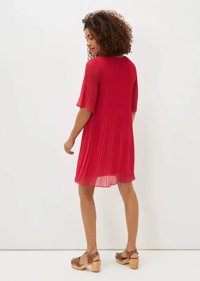 Women Phase Eight Occasion Dresses Ella Pleated Shift Dress Hot Pink