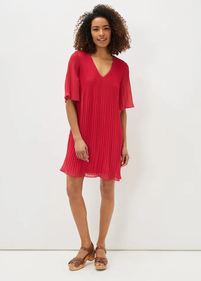 Women Phase Eight Occasion Dresses Ella Pleated Shift Dress Hot Pink