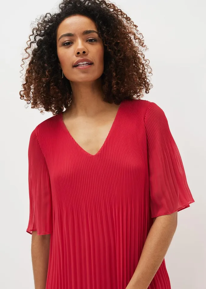 Women Phase Eight Occasion Dresses Ella Pleated Shift Dress Hot Pink