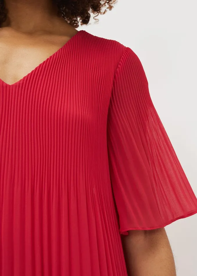 Women Phase Eight Occasion Dresses Ella Pleated Shift Dress Hot Pink
