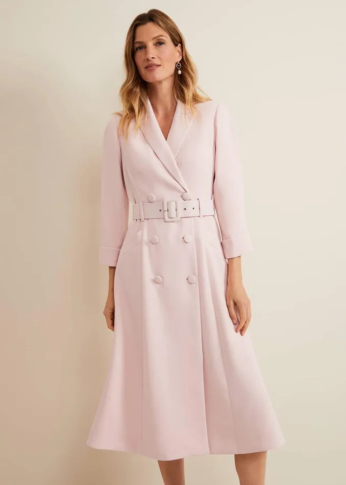 Women Phase Eight Occasion Dresses Elnata Tux Midi Dress Pale Pink