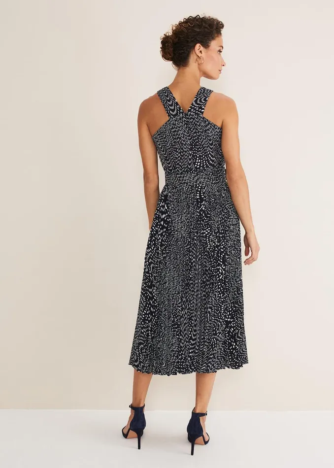 Women Phase Eight Occasion Dresses Elsie Spot Dress Navyivory