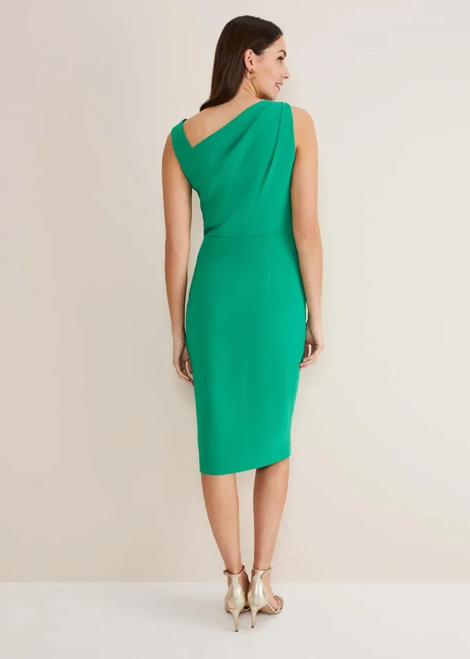 Women Phase Eight Occasion Dresses Emmie Asymmetric Hem Dress Bright Green