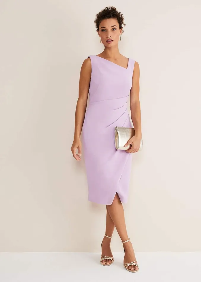 Women Phase Eight Occasion Dresses Emmie Asymmetric Hem Dress Crocus