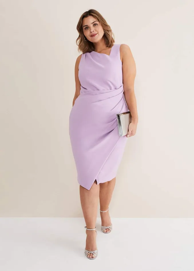 Women Phase Eight Occasion Dresses Emmie Asymmetric Hem Dress Crocus