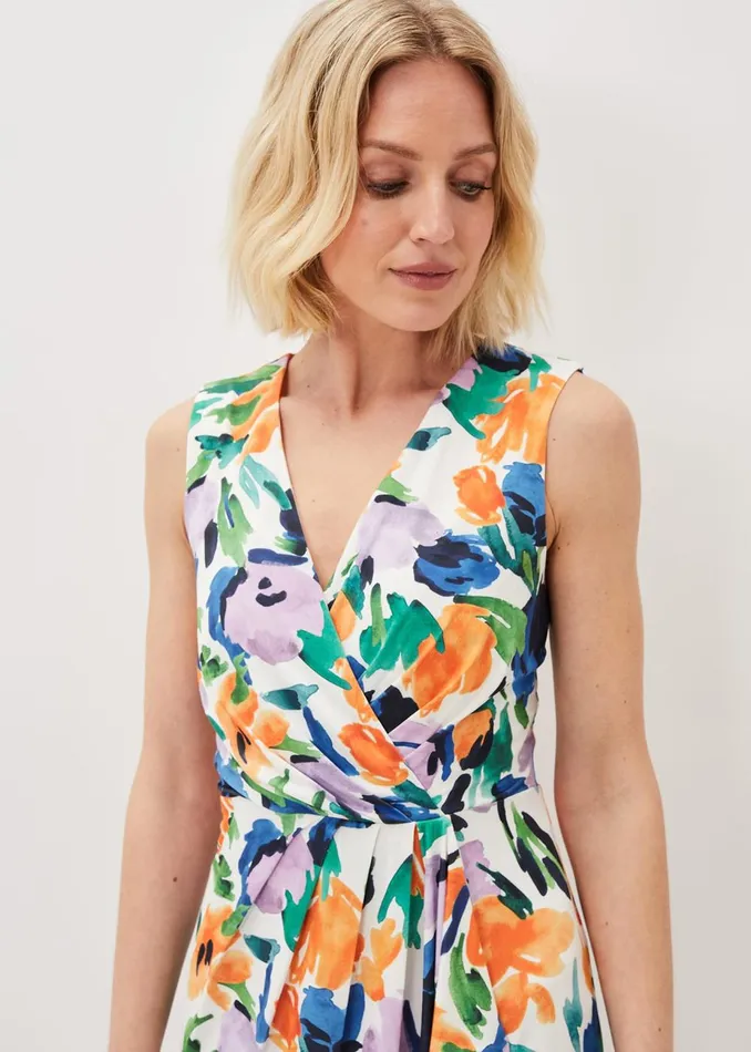 Women Phase Eight Occasion Dresses Essie Floral Midi Dress Multicoloured