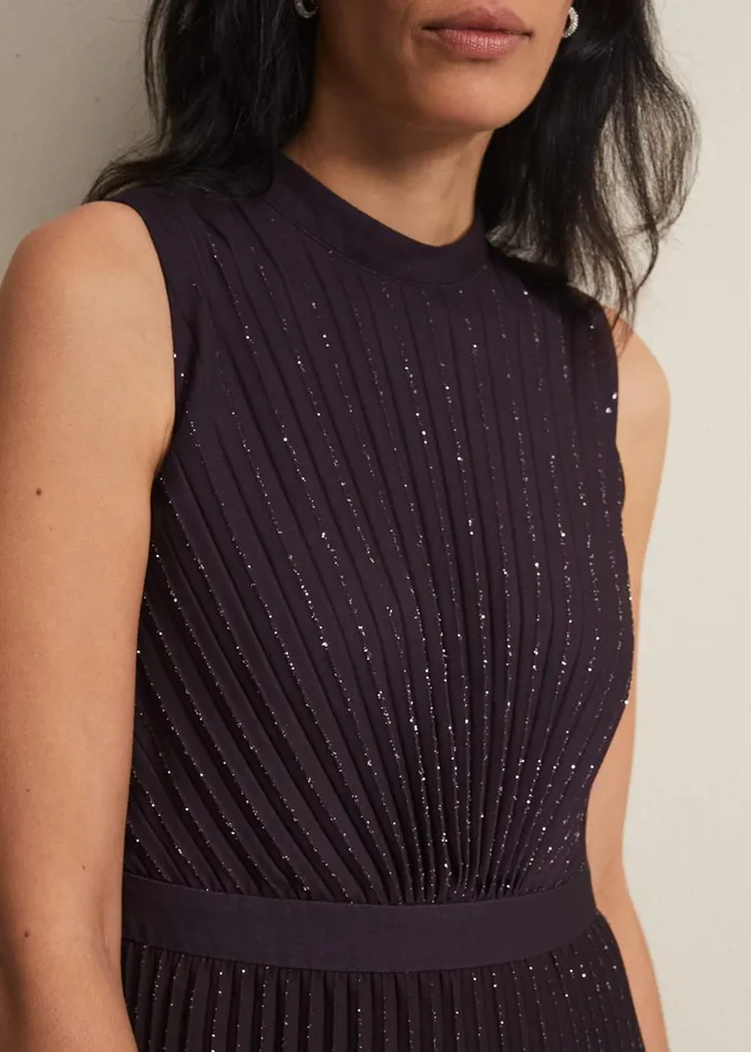 Women Phase Eight Occasion Dresses Estella Dark Purple Ombre Midaxi Dress Purple