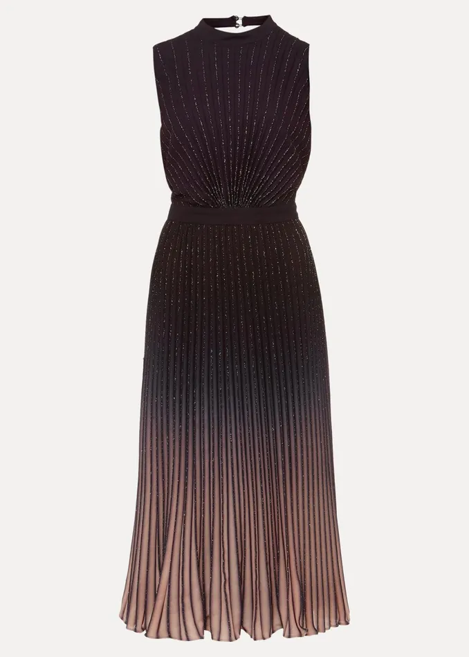Women Phase Eight Occasion Dresses Estella Dark Purple Ombre Midaxi Dress Purple