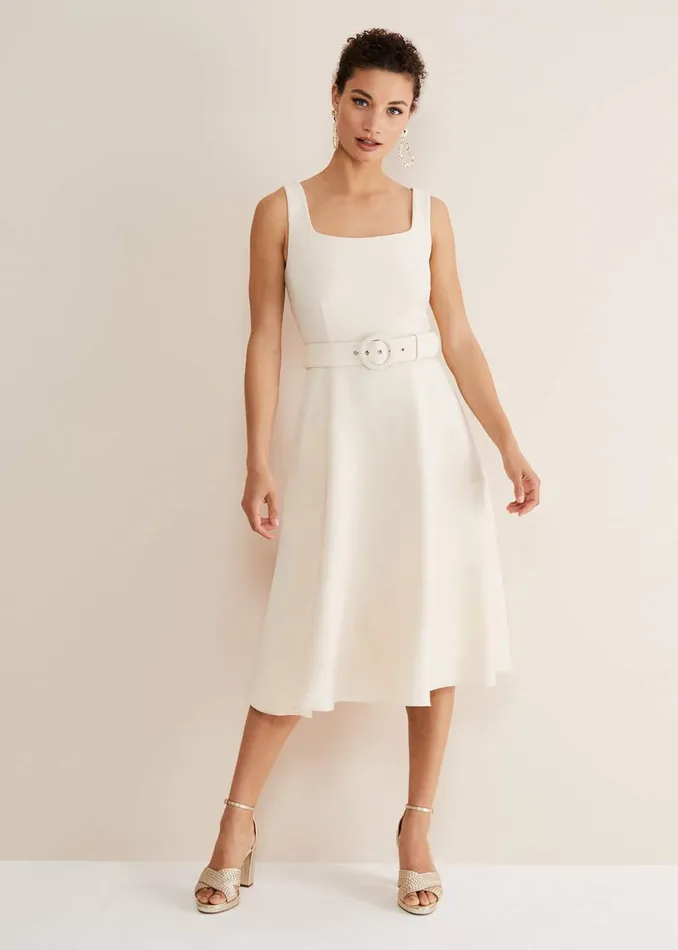 Women Phase Eight Occasion Dresses Ethel Fit And Flare Dress Cream