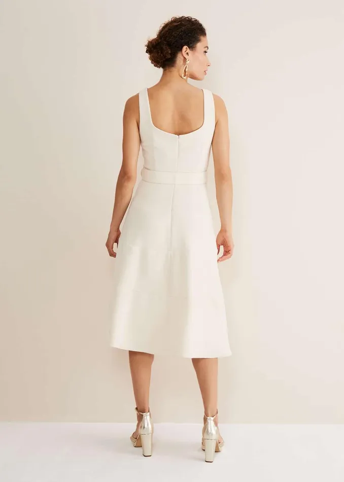 Women Phase Eight Occasion Dresses Ethel Fit And Flare Dress Cream