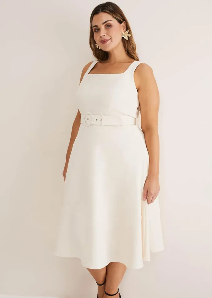 Women Phase Eight Occasion Dresses Ethel Fit And Flare Dress Cream