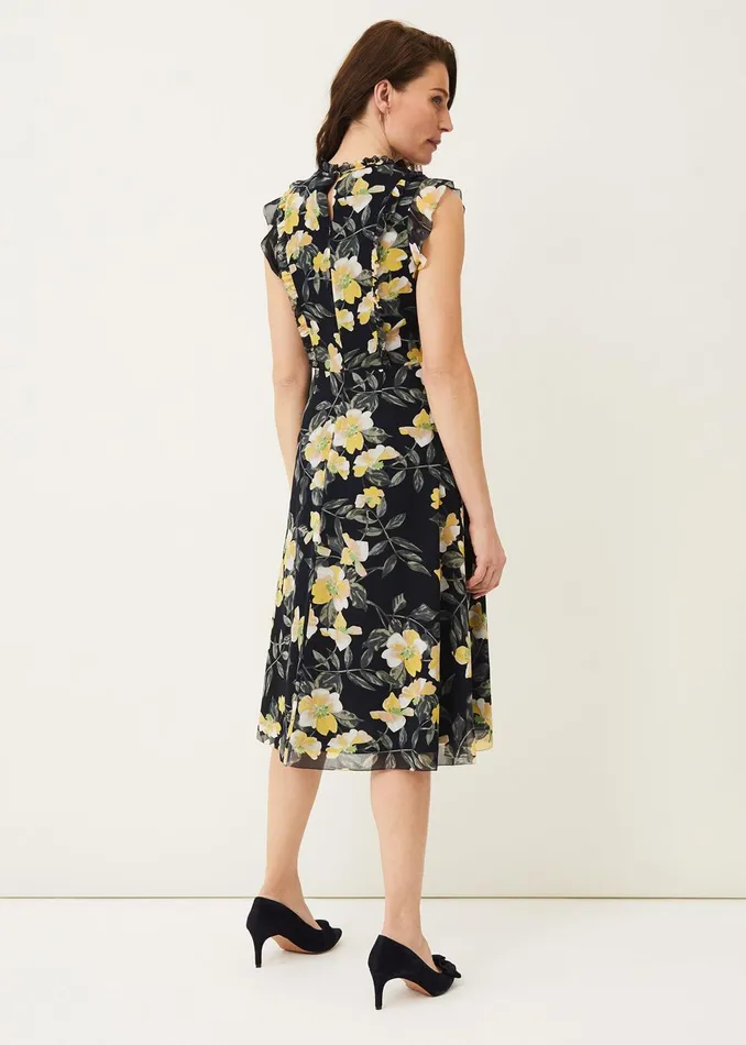 Women Phase Eight Occasion Dresses Evie Floral Dress Navymulti