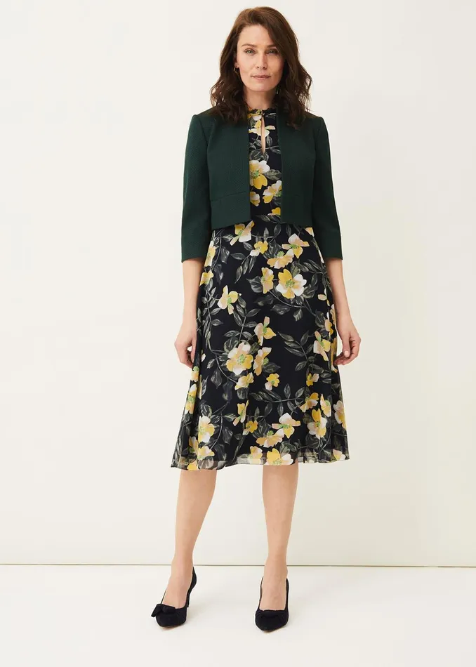 Women Phase Eight Occasion Dresses Evie Floral Dress Navymulti