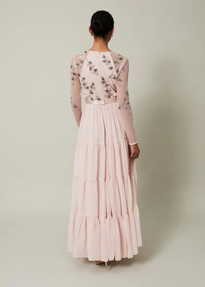 Women Phase Eight Occasion Dresses Florence Beaded Maxi Dress Antique Rose