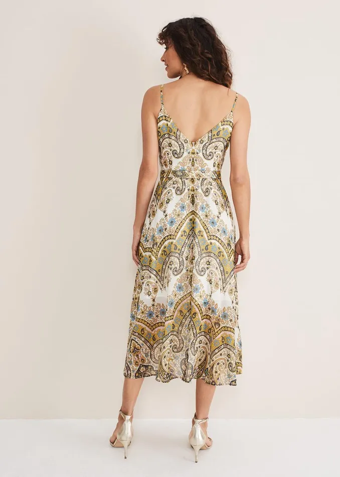 Women Phase Eight Occasion Dresses Francesca Print Cami Dress Goldmulti