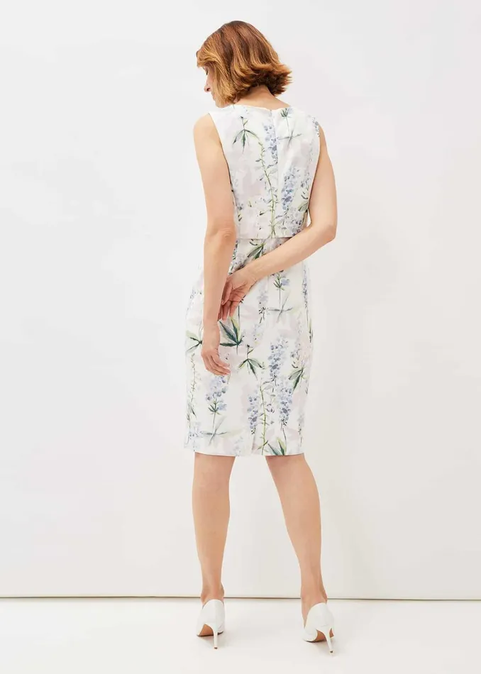 Women Phase Eight Occasion Dresses Francine Double Layer Scuba Dress Ivorymulti