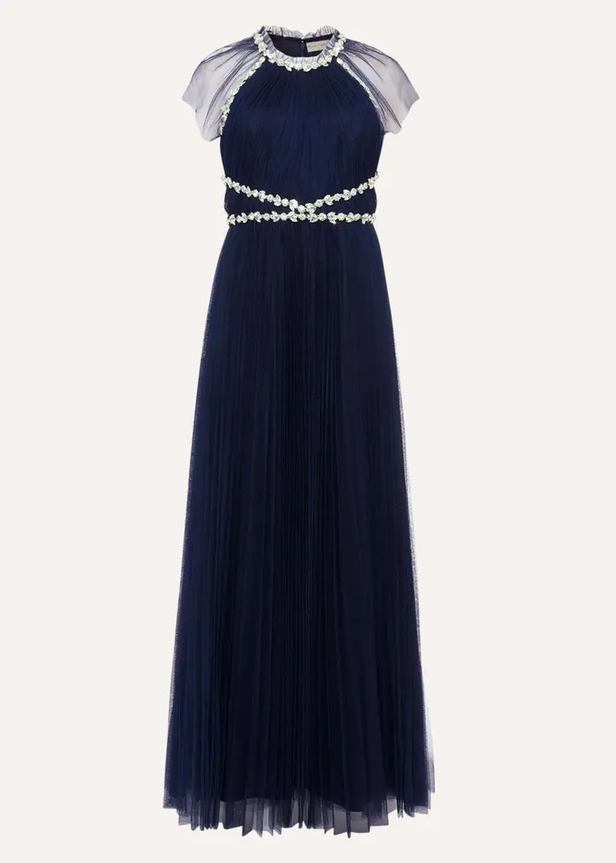 Women Phase Eight Occasion Dresses Gerona Pleated Tulle Dress Navy