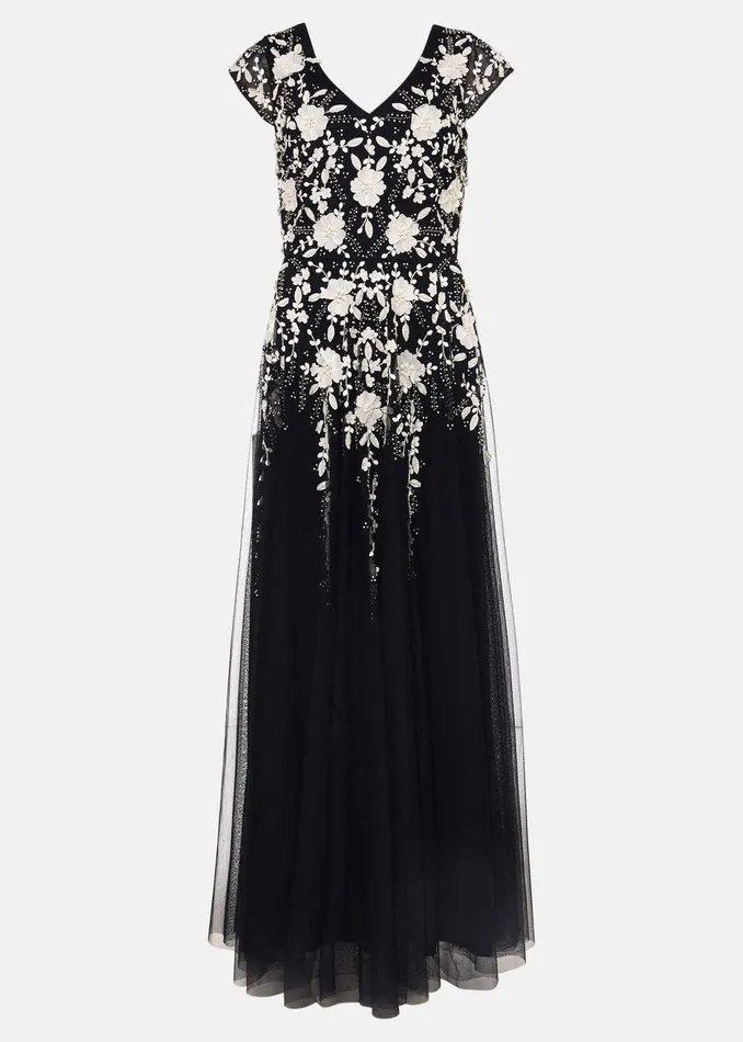 Women Phase Eight Occasion Dresses Henriette Embellished Maxi Dress Navyivory
