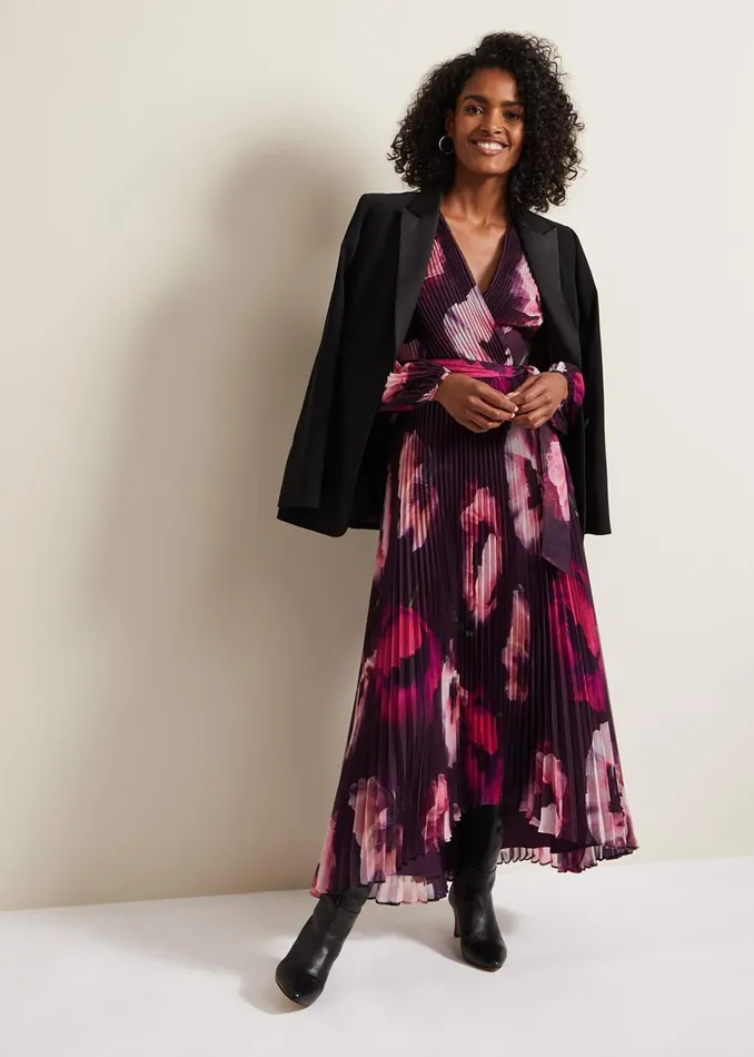 Women Phase Eight Occasion Dresses Isadora Pleated Dress Multicoloured