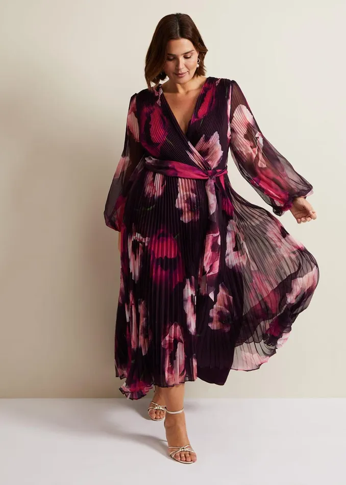Women Phase Eight Occasion Dresses Isadora Pleated Dress Multicoloured