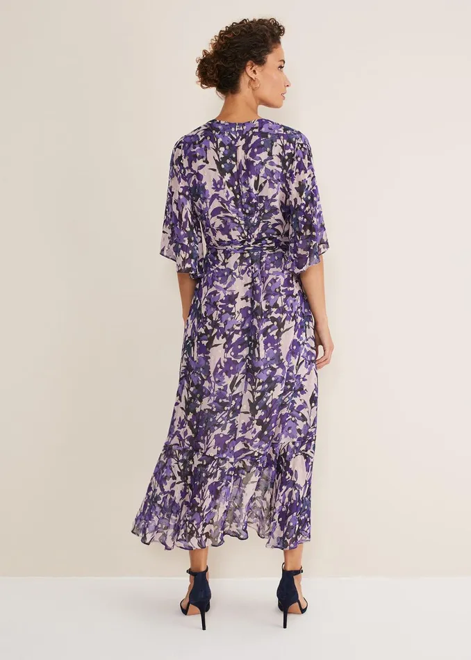 Women Phase Eight Occasion Dresses Juliette Floral Wrap Midaxi Dress Lattemulti