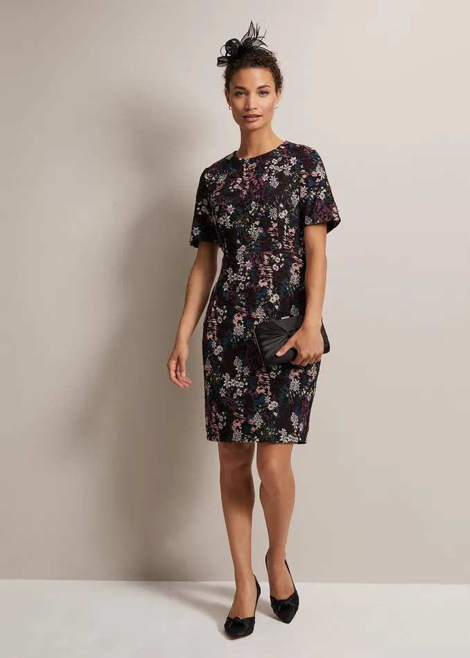 Women Phase Eight Occasion Dresses Keshia Floral Embroidered Mini Dress Multicoloured
