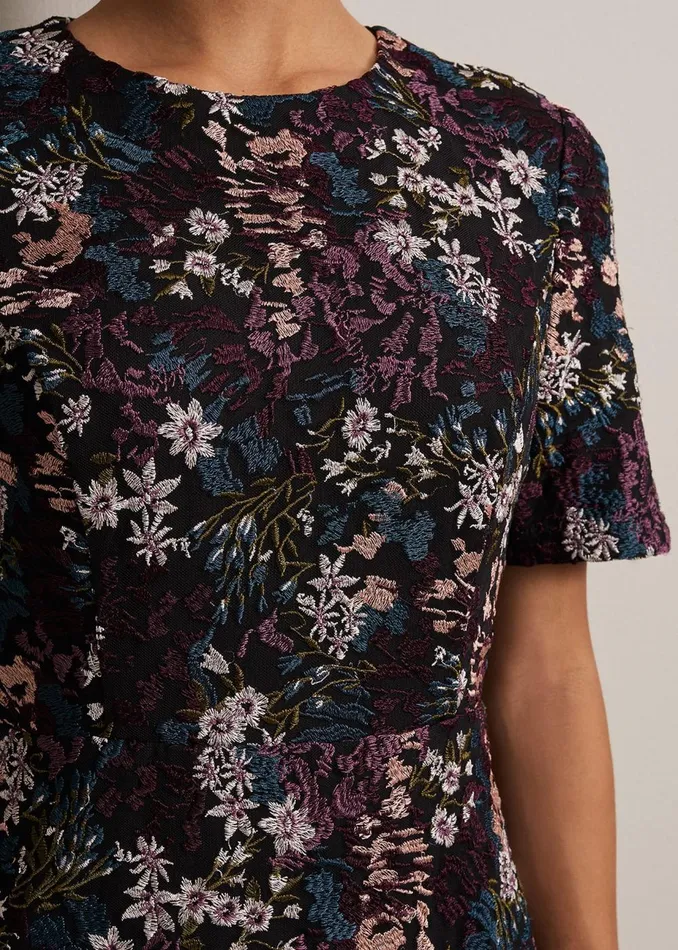 Women Phase Eight Occasion Dresses Keshia Floral Embroidered Mini Dress Multicoloured