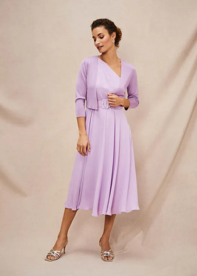 Women Phase Eight Occasion Dresses Kiki One Shoulder Midi Dress Crocus